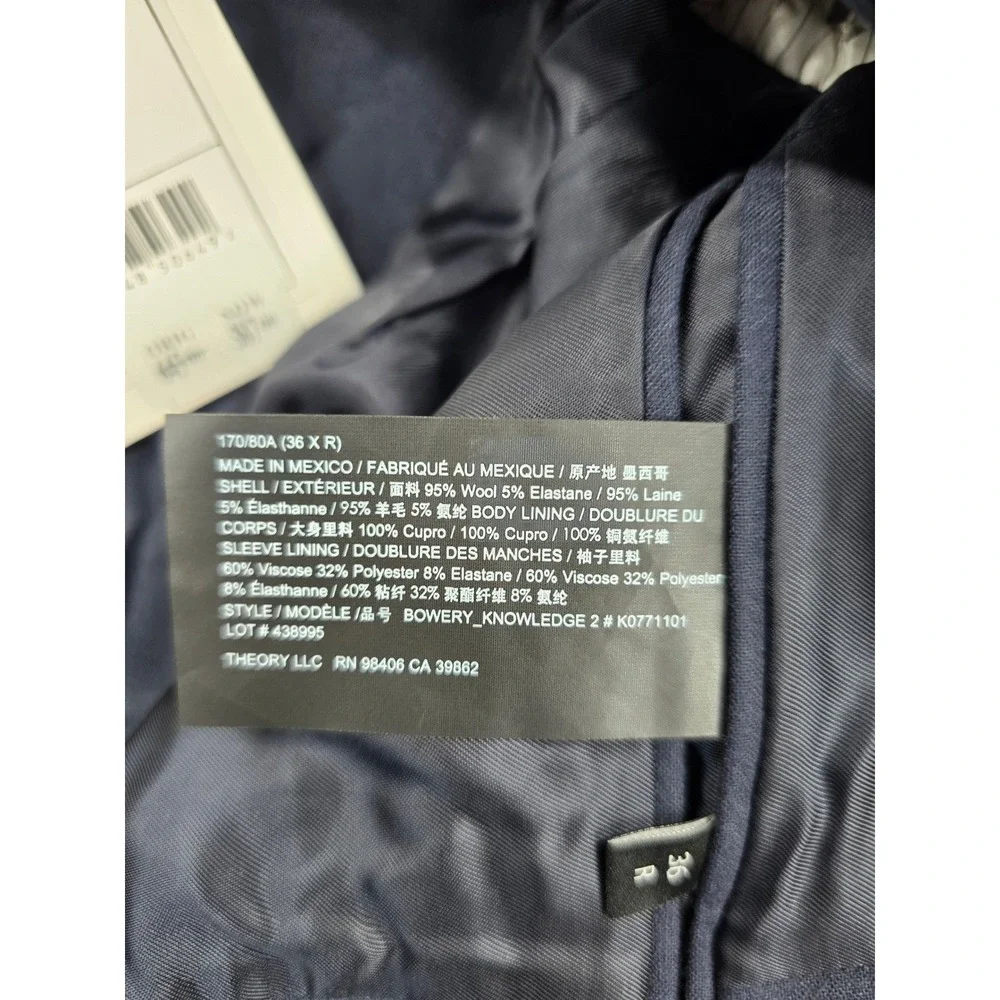 Theory X-Slim Fit Suit Men 36R 2 Piece Pants 30x34 Navy Blue Stretch $1025 NEW